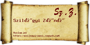 Szilágyi Zénó névjegykártya